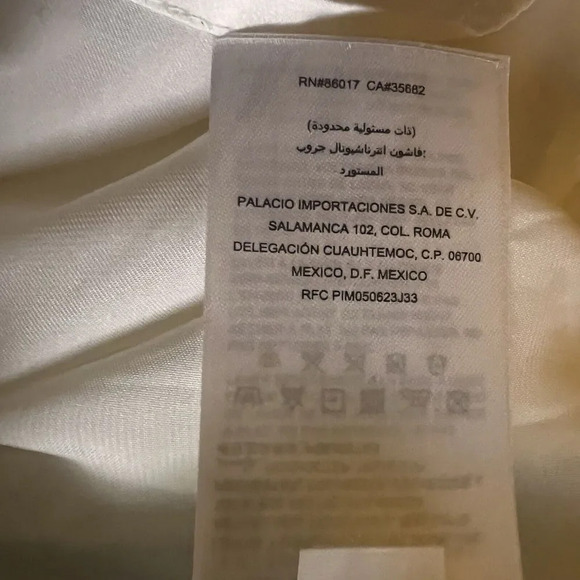 Bebe Womens Halter Dress Ivory/ Gold Accents Strappy Back Tie Elastic Waist M - Picture 16 of 16